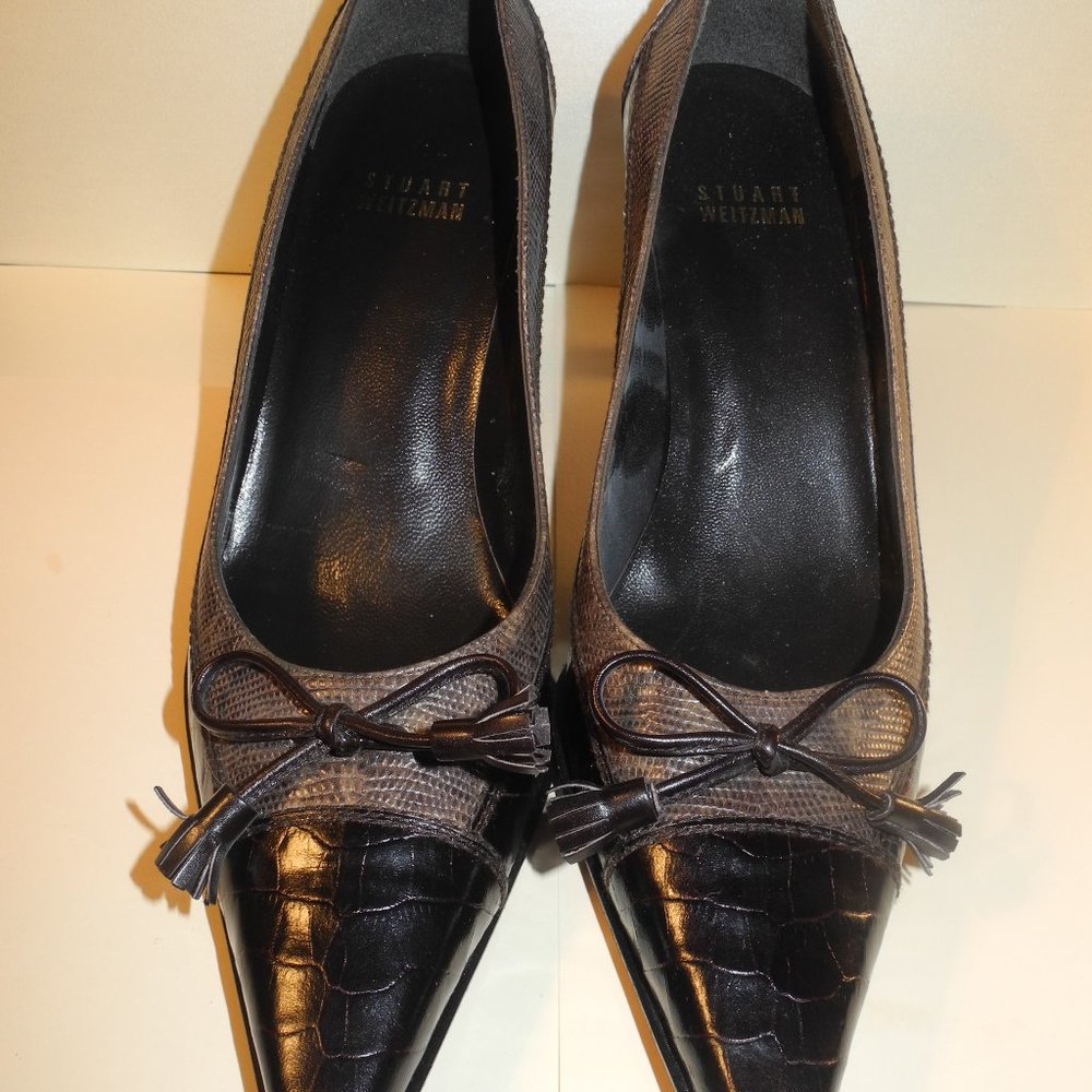 Stuart Weitzman - Brown Classy Pointed Toe Pumps - image 1